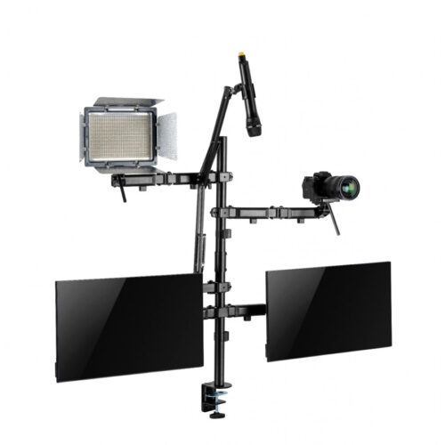 SOPORTE INTELAID DE ESCRITORIO  SETUP 2 MONI CAMARA CAM MIC LUZ IT-SDM