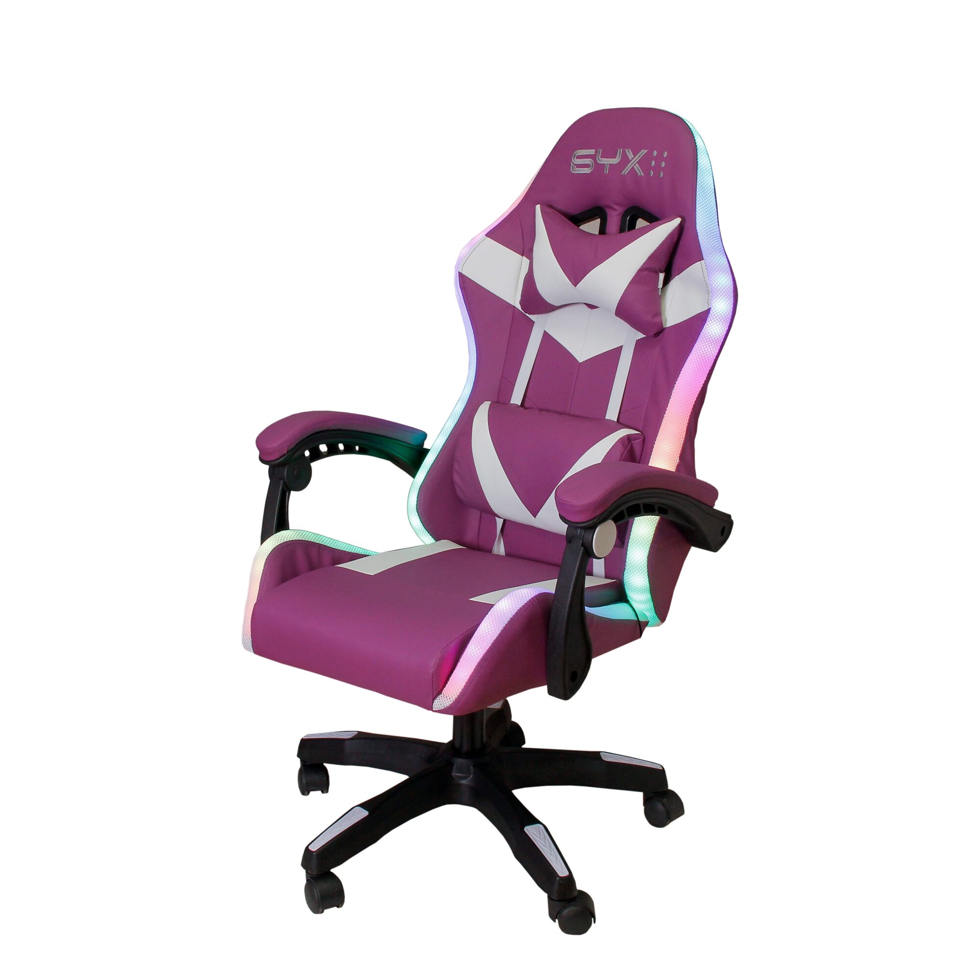SILLA GAMER SYX GC-S02 PW PURPURA BLANCO