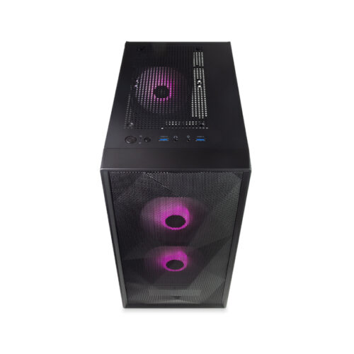 GABINETE GAMER TECWARE FORGE M2 TG ARGB X3 FAN BLACK - Imagen 2