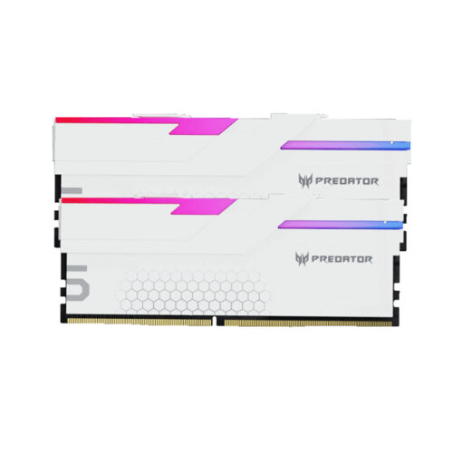 MEMORIA RAM PREDATOR HERMES RGB WHITE 32GB KIT (16GB X2) 6800MHz