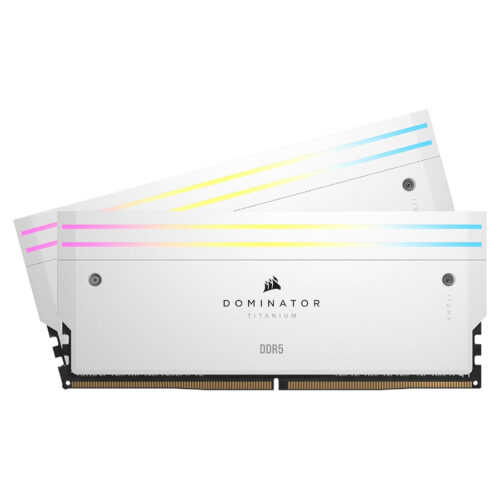 MEMORIA DDR5 CORSAIR 32GB (2X16GB) 6000 MHZ DOMINATOR TITANIUM RGB WHITE