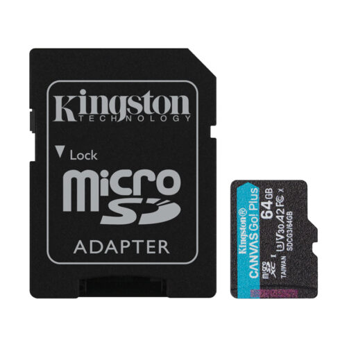 MICROSD KINGSTON 64GB C/ADAP V30 A2 170MB/S