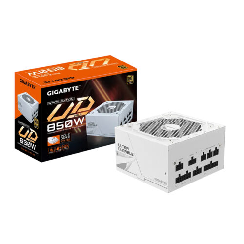 FUENTE GIGABYTE 850W 80 PLUS GOLD ULTRADURABLE FULL MODULAR PCIE 5.0 WHITE