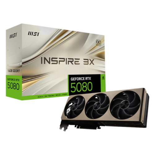 VIDEO GEFORCE RTX 5080 16GB MSI INSPIRE X3 OC GDDR7