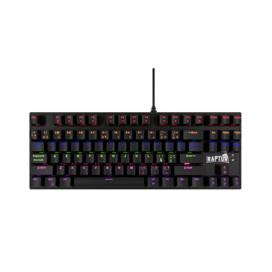 TECLADO GAMER RAPTOR FIRECLAW M87 MECANICO RETROILUMINADO SWITCH RED OUTEMU