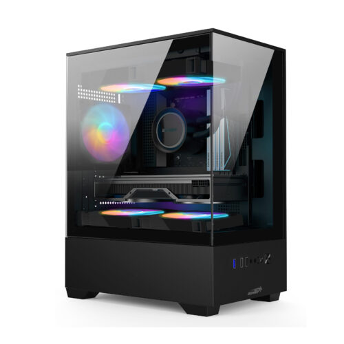 GABINETE SENTEY H11 BLACK VIDRIO TEMPLADO 5 FAN FRGB