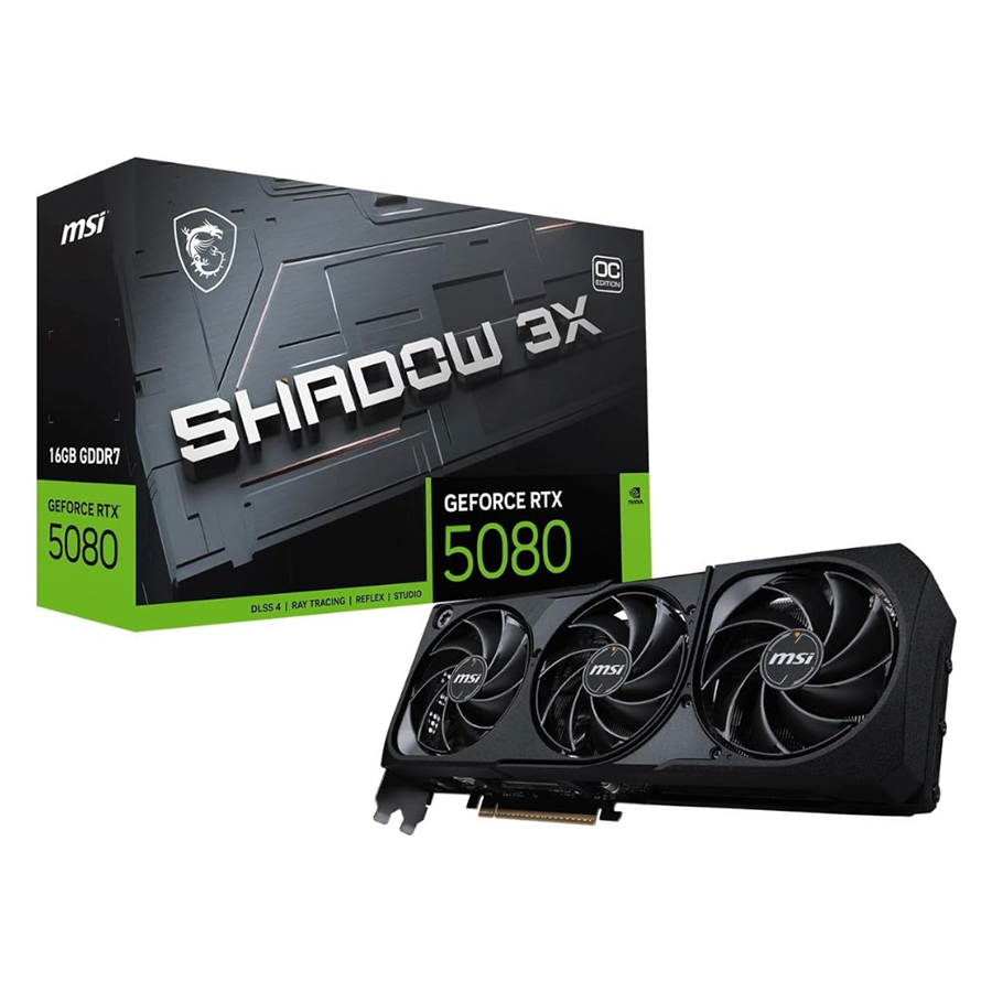 VIDEO GEFORCE RTX 5080 MSI SHADOW 3X OC GDDR7