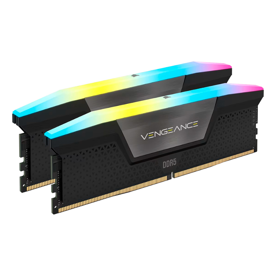 MEMORIA RAM 64GB (2X32) DDR5 5600 CORSAIR VENGEANCE RGB BLACK CL40