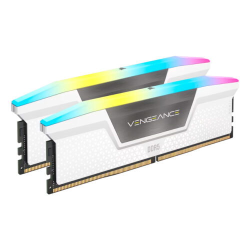 MEMORIA RAM 32GB (2X16) DDR5 5600 CORSAIR VENGEANCE RGB WHITE CL40