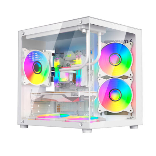 GABINETE GAMER SENTEY A8 WHITE 5 FANS ARGB