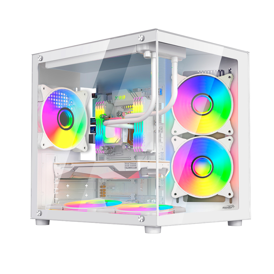 GABINETE GAMER SENTEY A8 WHITE 5 FANS ARGB