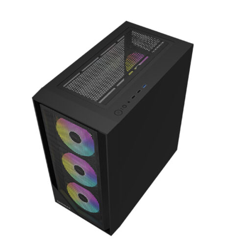 GABINETE GAMER RAIDMAX MESHIAN SERIES X609 MicroATX BLACK - Imagen 2
