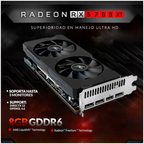 VIDEO RADEON RX 5700 XT 8GB SENTEY DUAL - Imagen 2