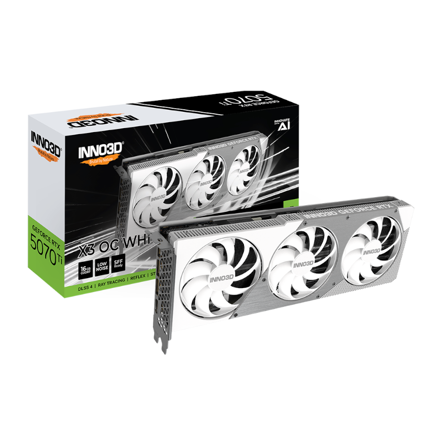 VIDEO GEFORCE RTX 5070 TI 16GB INNO3D X3 OC WHITE