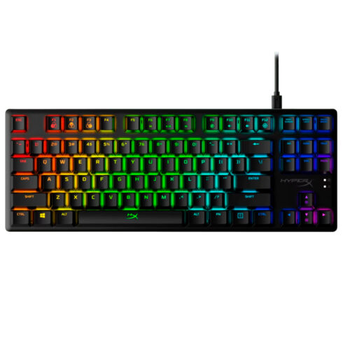 TECLADO HYPERX ALLOY ORIGINS CORE RED US NEGRO