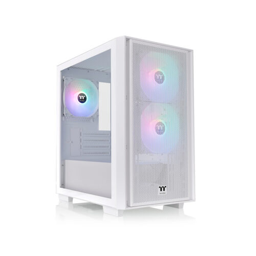 GABINETE GAMER THERMALTAKE H16 MICRO TOWER TG FAN ARGB X3 SNOW