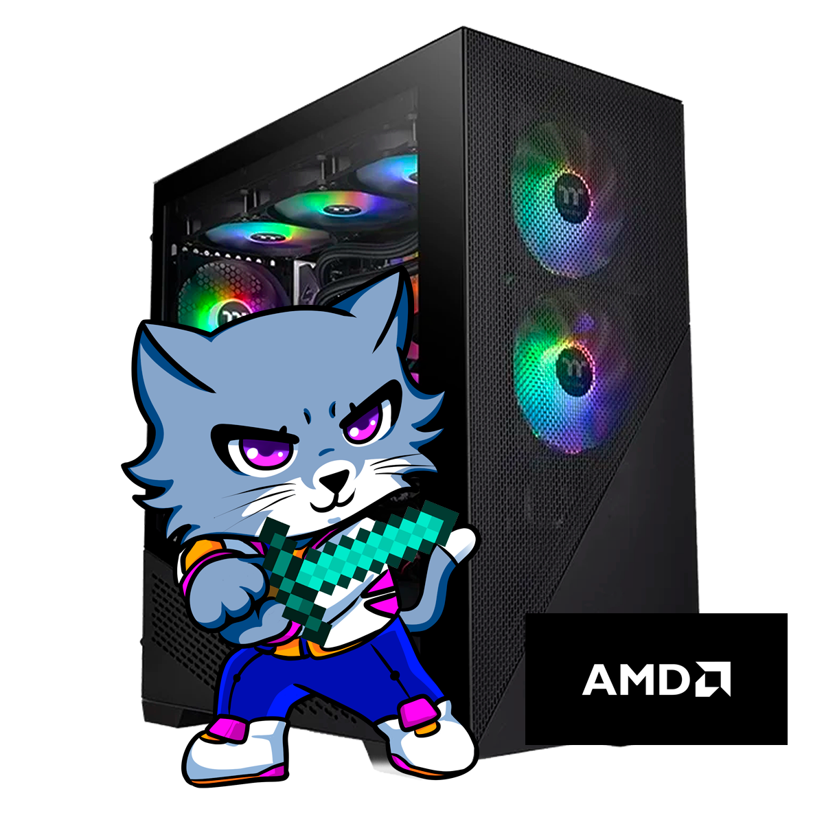 PC GAMER AMD RYZEN 5 5500 A520 16GB 480GB SSD RX 5700 XT 650W 80+
