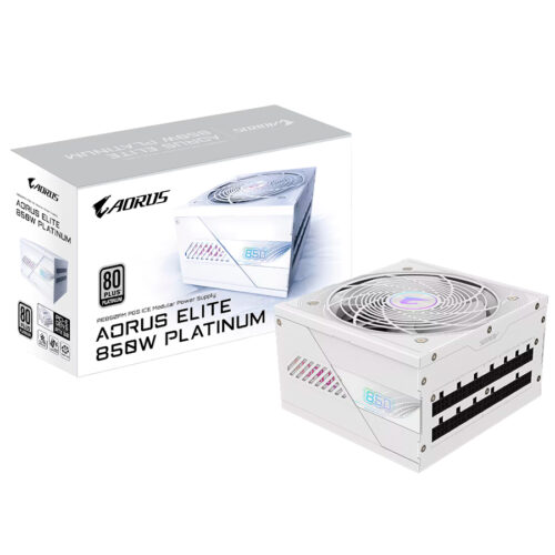 FUENTE GIGABYTE 850W 80 PLUS PLATINUM AORUS ELITE FULL MODULAR PCIE 5.0 WHITE