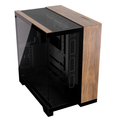 GABINETE CORSAIR 6500X BLACK/WALNUT WOOD