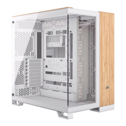 GABINETE CORSAIR 6500X WHITE/BAMBOO WOOD