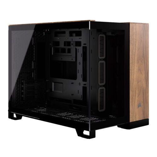 GABINETE CORSAIR 2500X BLACK/WALNUT WOOD