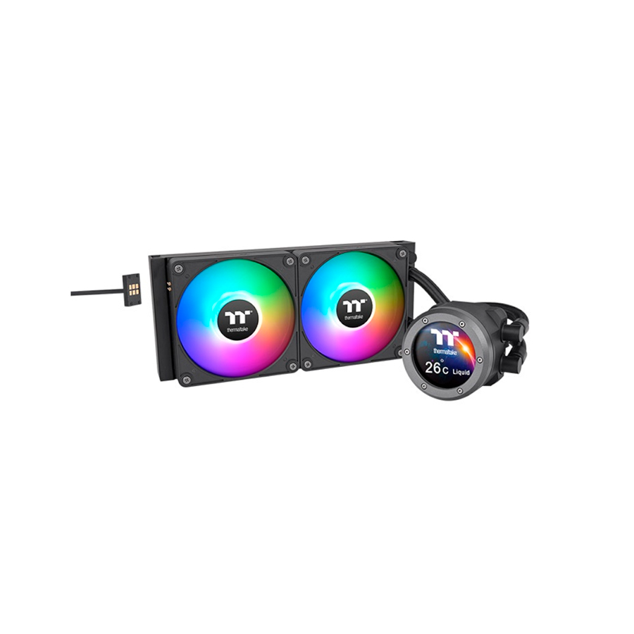 WATERCOOLER THERMALTAKE TH280 V2 ULTRA EX ARGB SYNC AIO 280MM BLACK WATER BLOCK 2.1INCH LCD