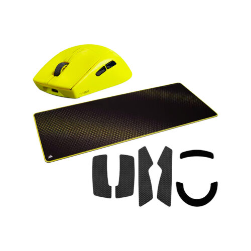 COMBO CORSAIR MOUSE M75 AIR WIRELESS YELLOW + MOUSE PAD BLACK/YELLOW