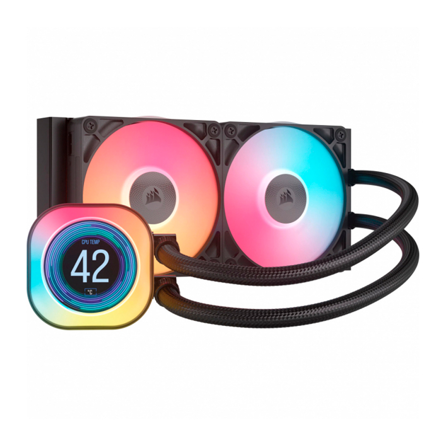WATER COOLING CORSAIR ICUE LINK TITAN 240 RX LCD 2X CPU COOLER 240MM BLACK