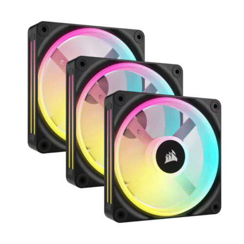 FAN COOLER CORSAIR ICUE LINK QX120 RGB 120MM MAGNETIC DOME BLACK PACK X3