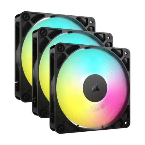 FAN COOLER CORSAIR RS120 ARGB 120MM BLACK PACK X3