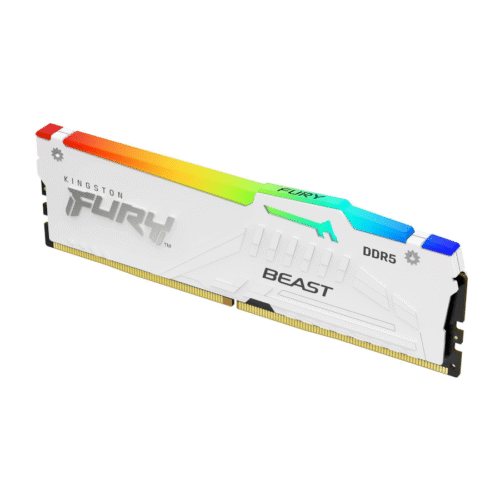 MEMORIA RAM 16GB 5600 KINGSTON FURY BEAST WHITE RGB CL40