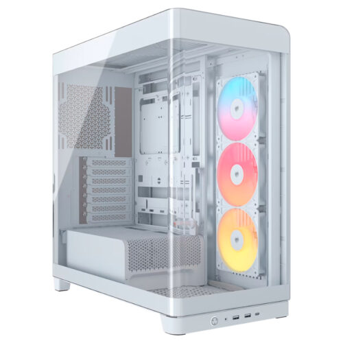 GABINETE CORSAIR FRAME 4500X RS R ARGB MID-TOWER TG WHITE