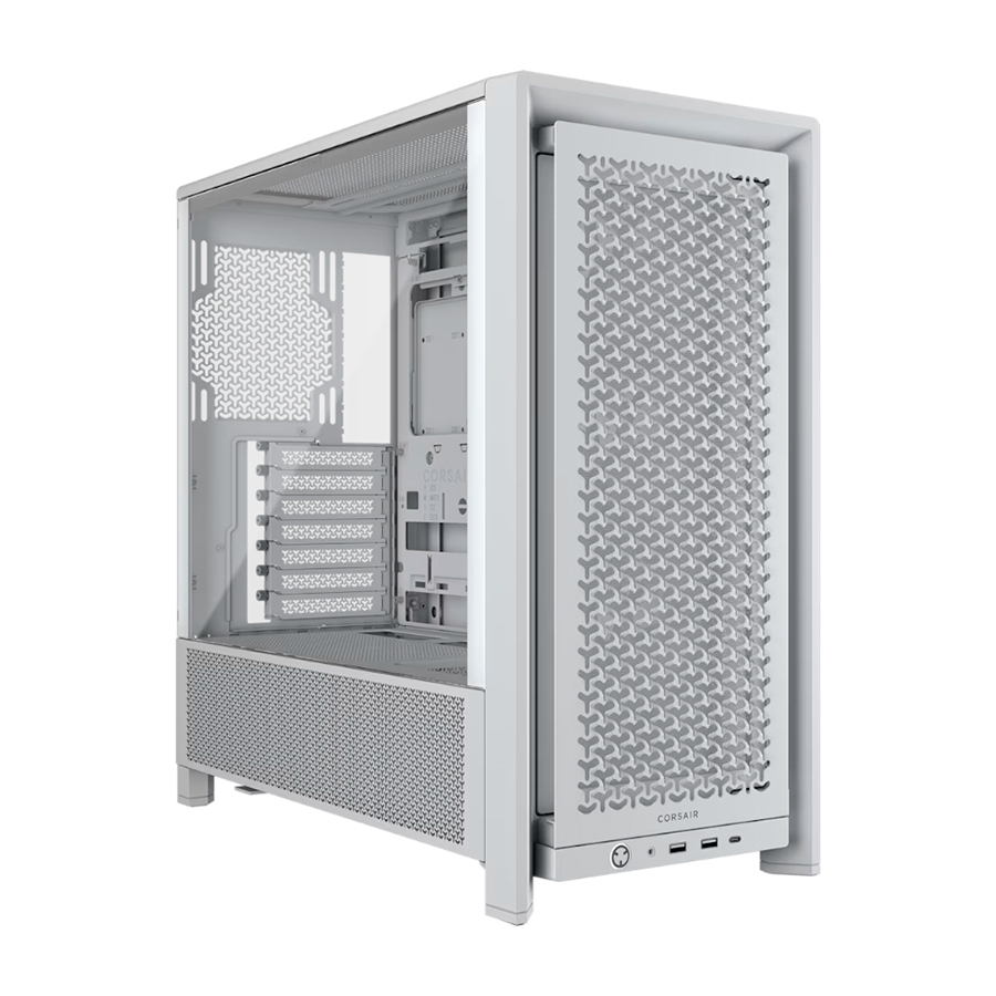 GABINETE GAMER CORSAIR FRAME 4000D RS TG FAN X3 WHITE