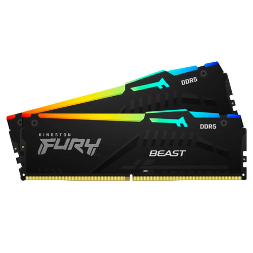 MEMORIA RAM 32GB (2X16) DDR5 5600 KINGSTON FURY BEAST BLACK RGB EXPO  CL36