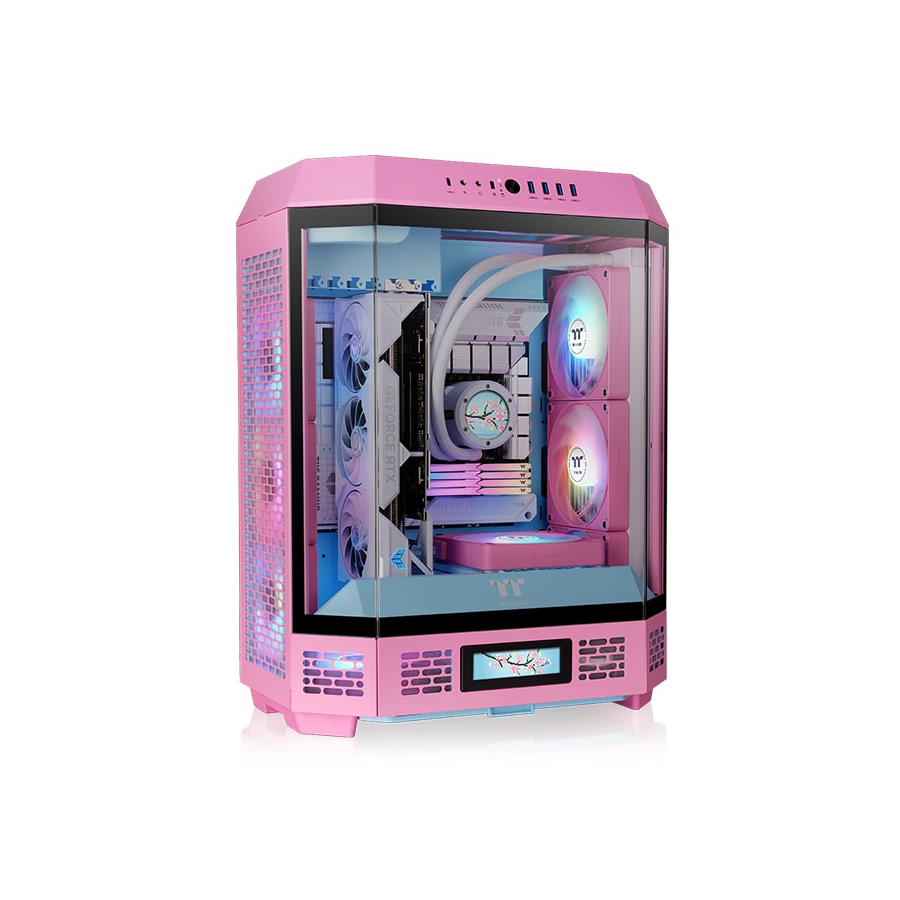 GABINETE THERMALTAKE THE TOWER 600 MID TOWER TG X3 FAN X2 BUBBLE PINK