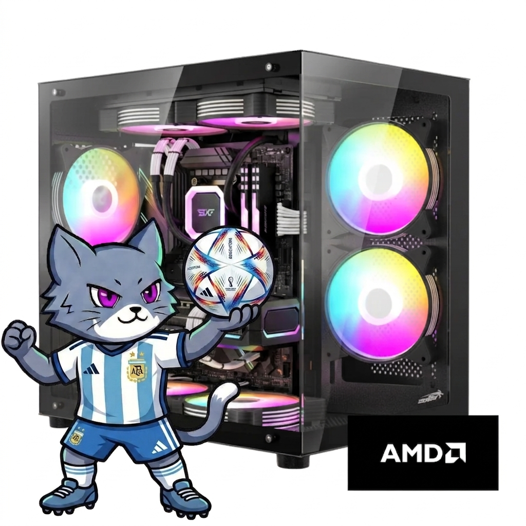 PC GAMER AMD RYZEN 5 5500 16GB 480GB SSD RX 7600 700W