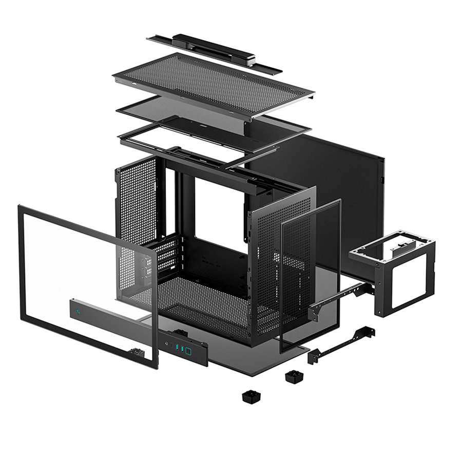 GABINETE GAMER DEEPCOOL CH160 PLUS BLACK - Imagen 5