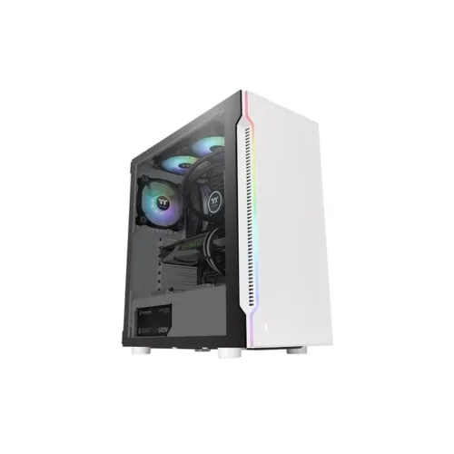 GABINETE GAMER THERMALTAKE H200 TG RGB SNOW