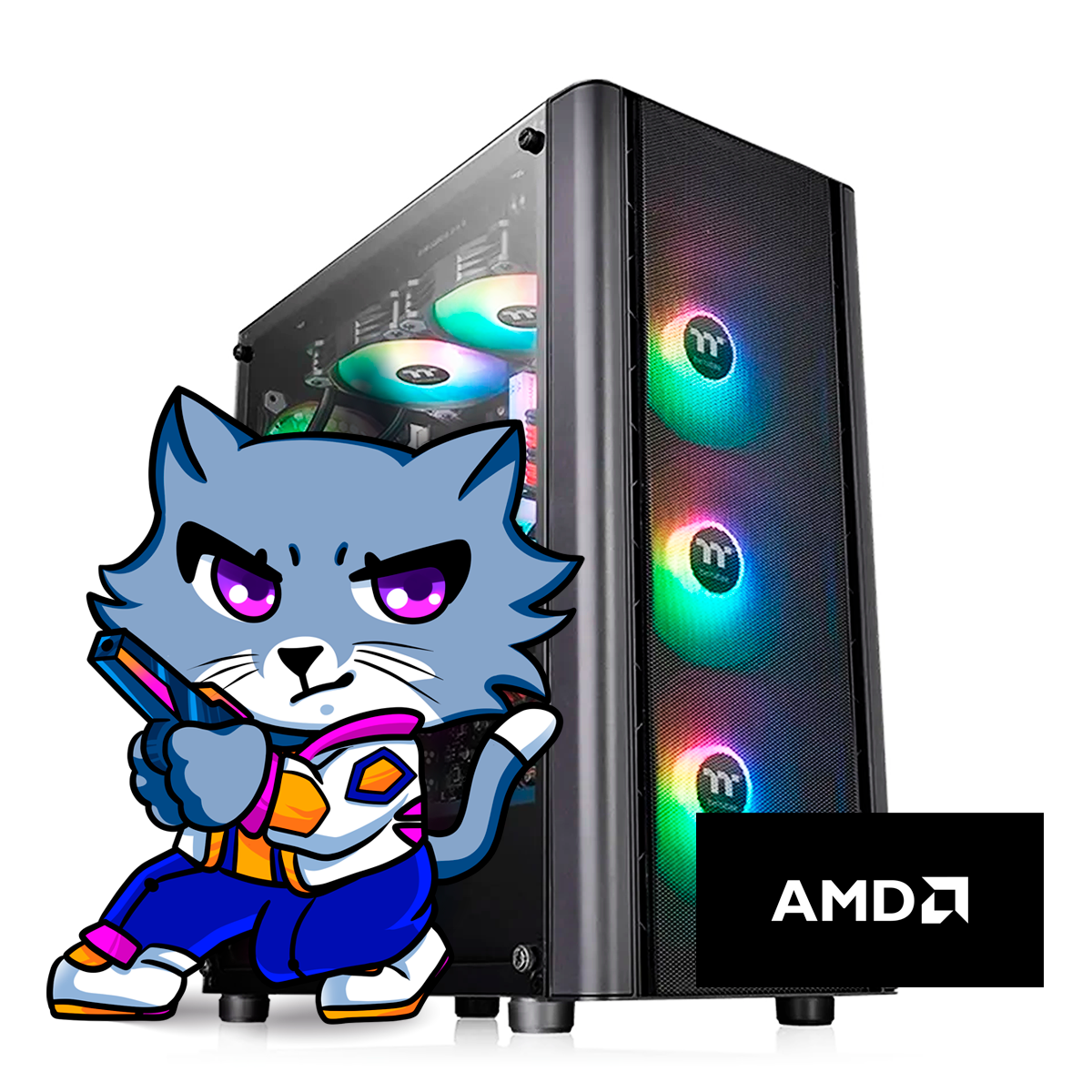 PC GAMER AMD RYZEN 3 3200G A320 8GB 240GB SSD GABINETE KIT 500W