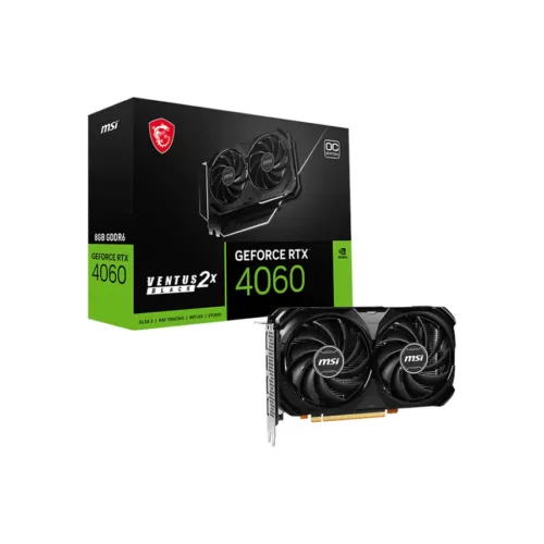 VIDEO GEFORCE RTX 4060 8GB MSI VENTUS 2X BLACK OC