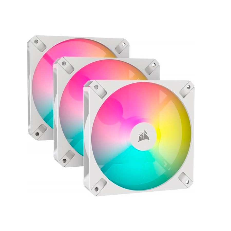 FAN COOLER CORSAIR ICUE AR120 120MM RGB-ARGB-COMPATIBLE WHITE TRIPLE PACK